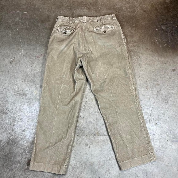 Vintage 90s Tan and cream LLBean corduroy pants Size men's medium - Picture 3 of 6